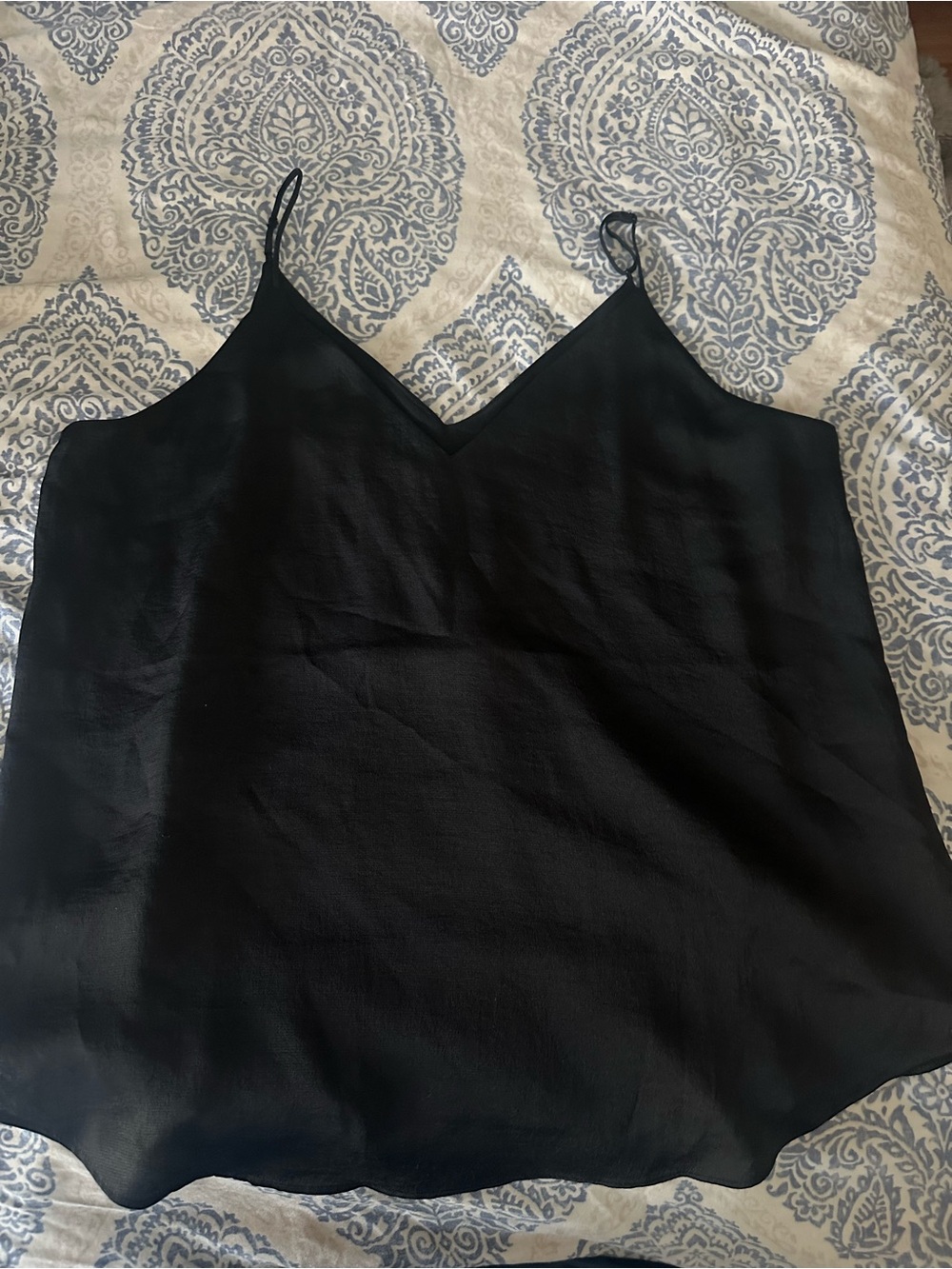 Express Black V-Neck Satin Camisole